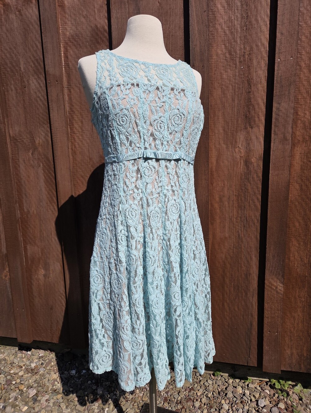Blue Lace Flirty Dress by Taylor